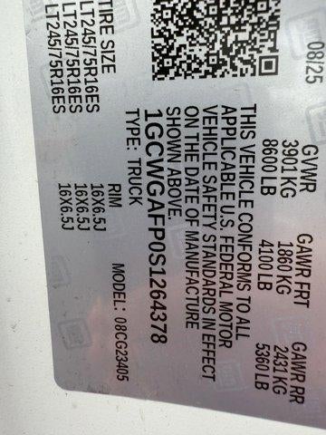 2025 Chevrolet Express Cargo 2500 Base