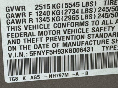 2019 Honda Pilot Touring 8-Passenger