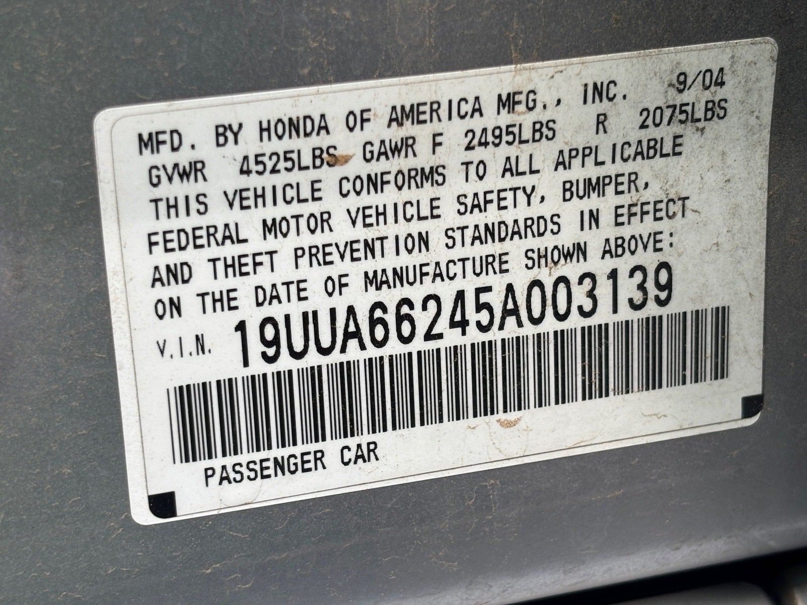 2005 Acura TL AT