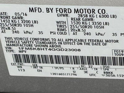 2016 Ford Explorer Platinum