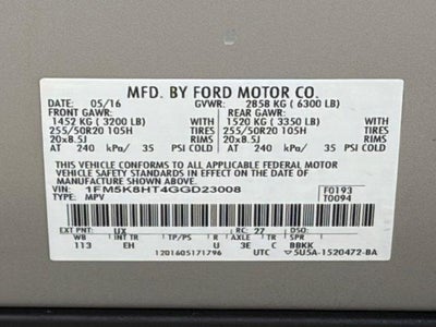2016 Ford Explorer Platinum
