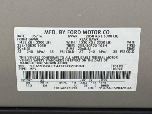 2016 Ford Explorer Platinum