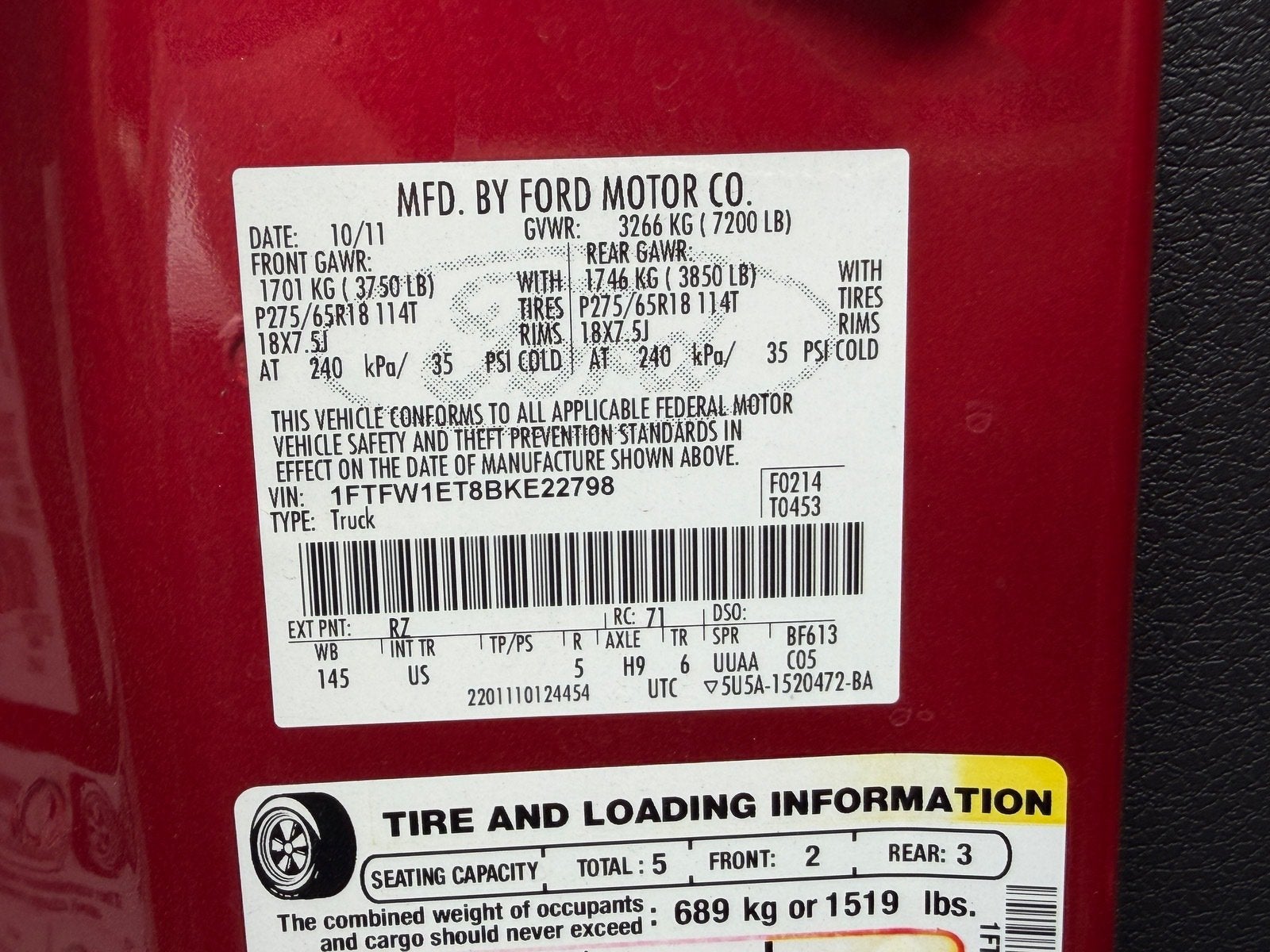 2011 Ford F-150 XLT