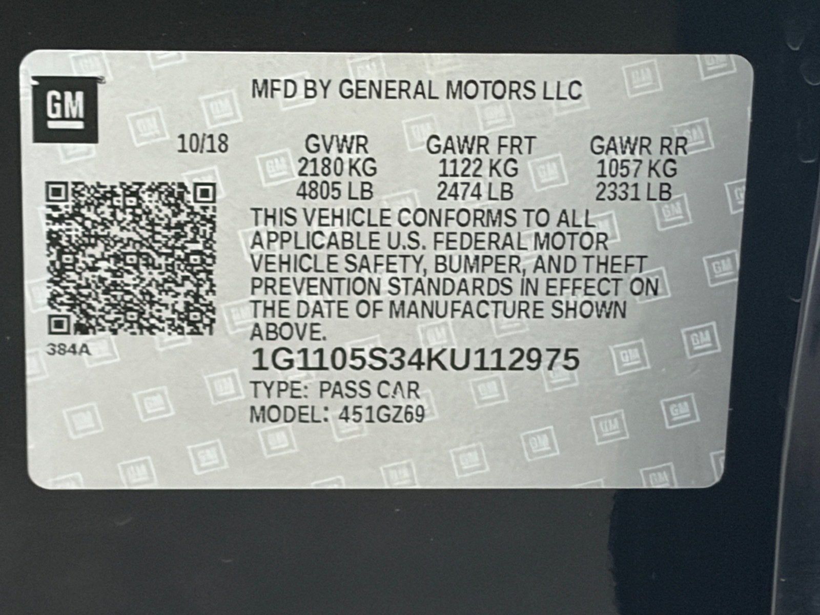 2019 Chevrolet Impala Premier