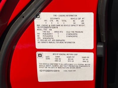 2000 Chevrolet Corvette Base