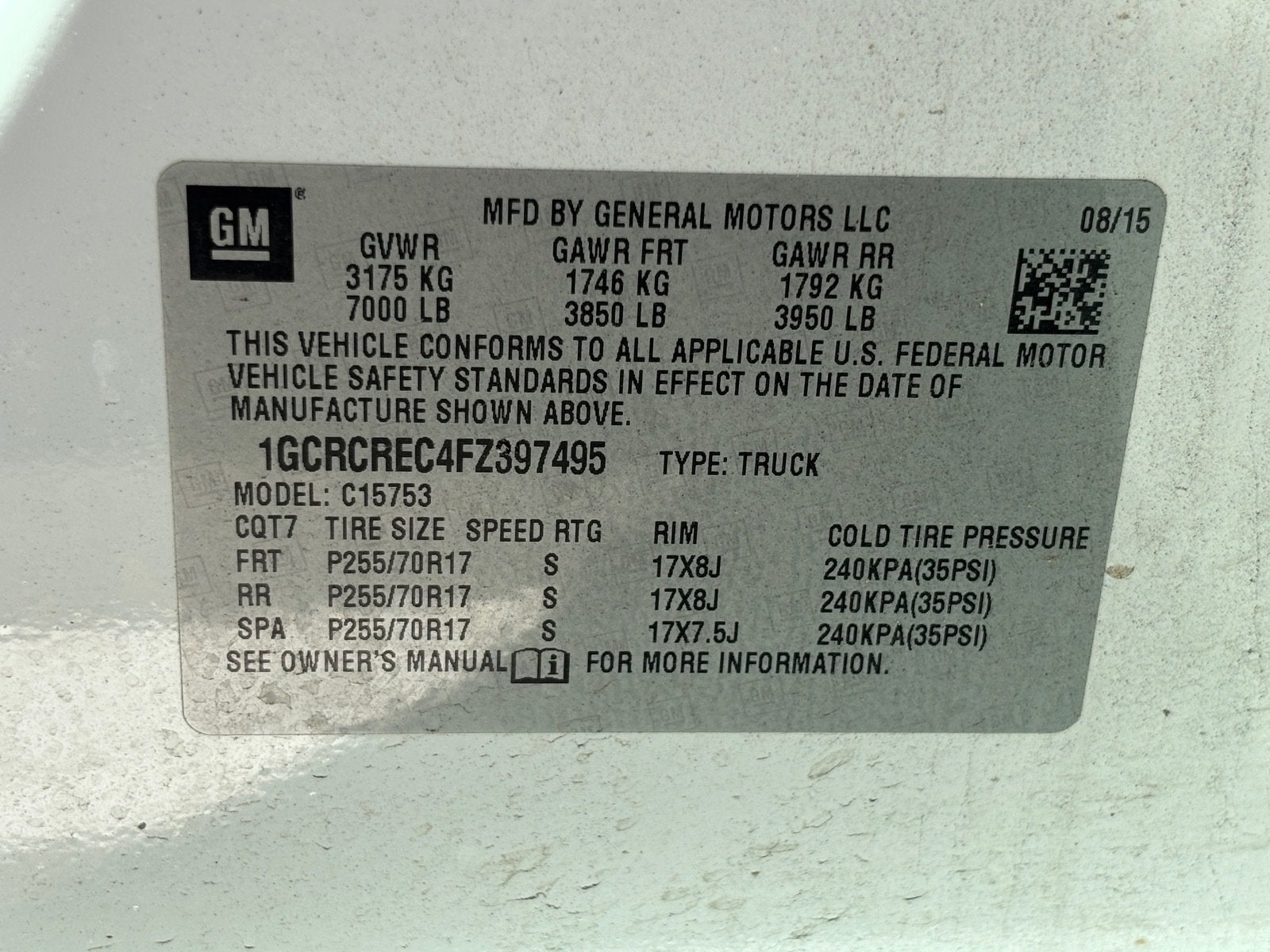 2015 Chevrolet Silverado 1500 LT