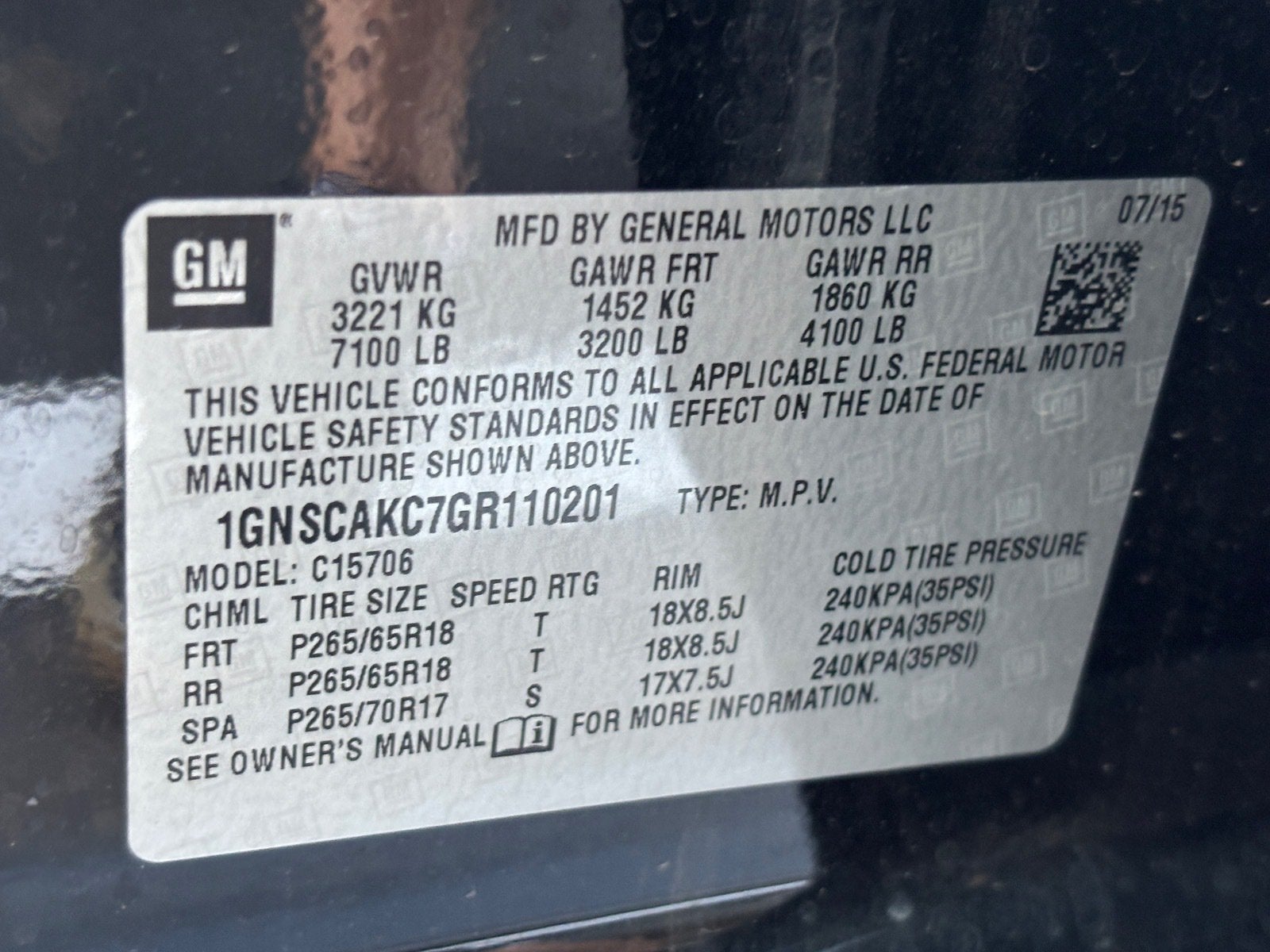 2016 Chevrolet Tahoe LS