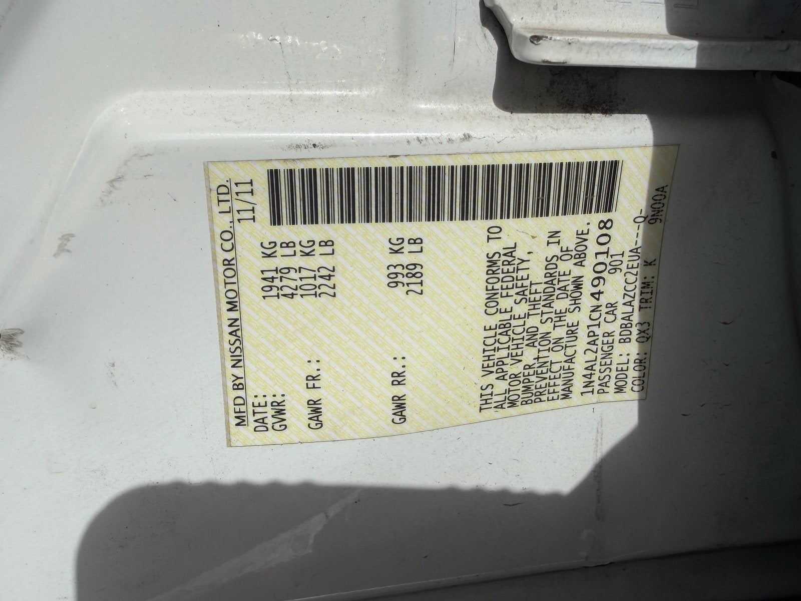2012 Nissan Altima 2.5