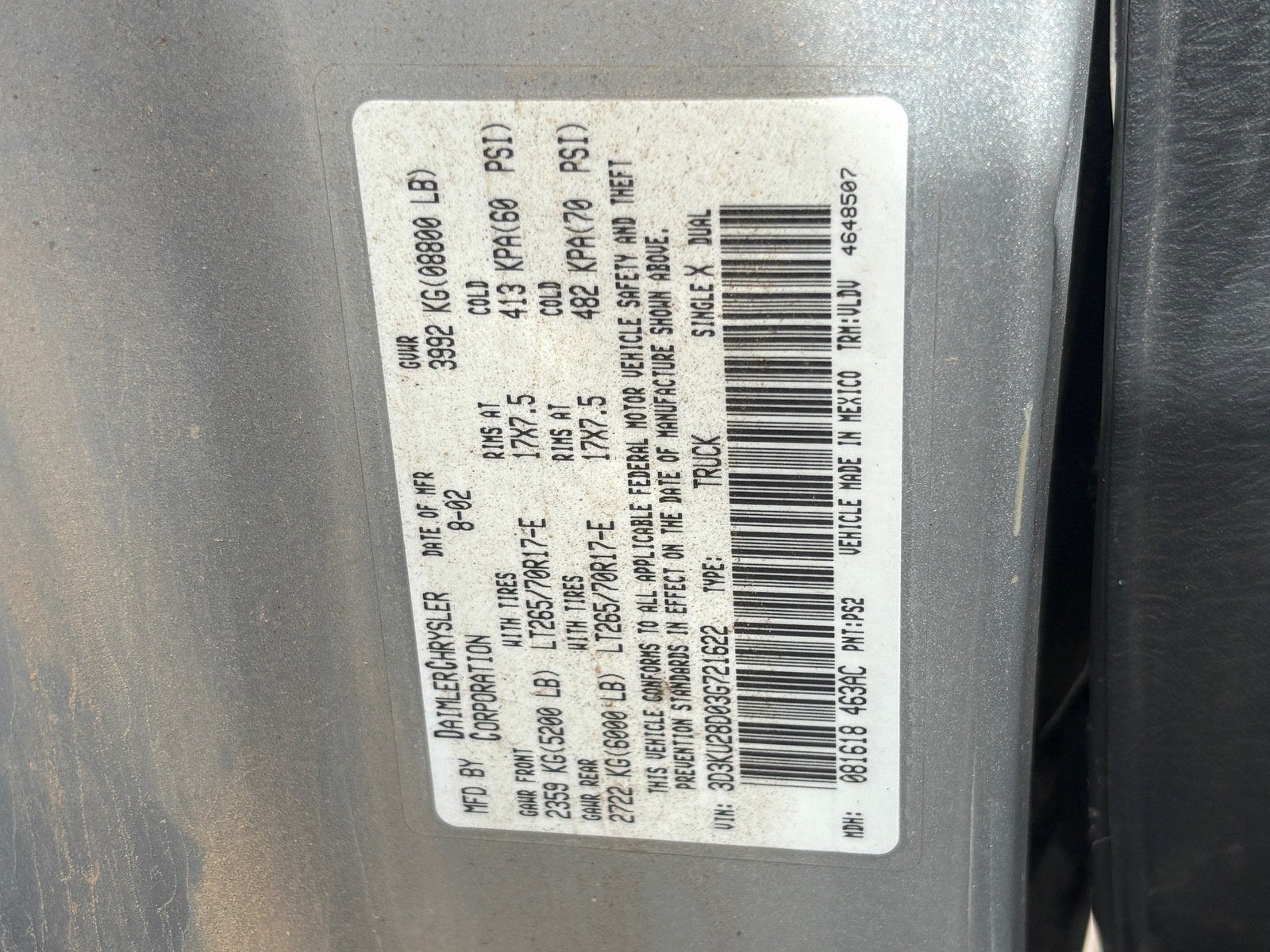 2003 Dodge Ram 2500 ST