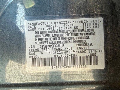 2015 Nissan Sentra SV