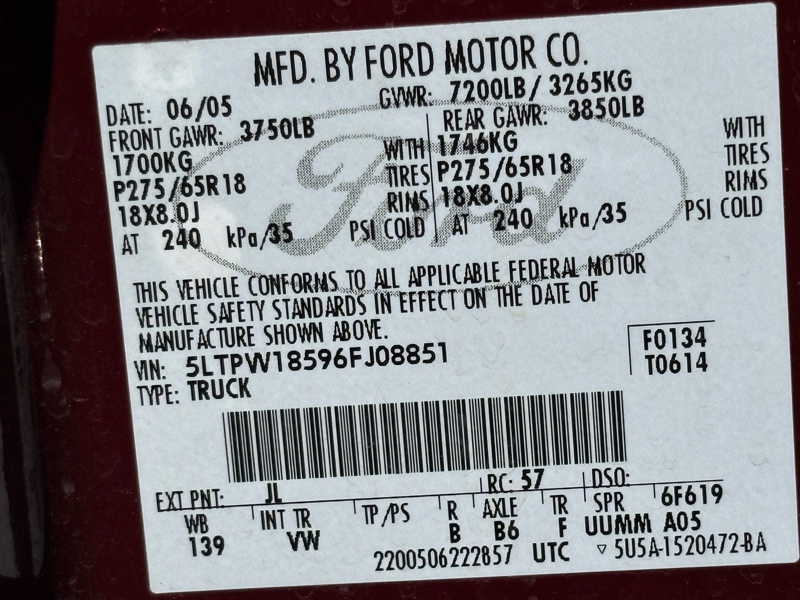 2006 Lincoln Mark LT Base
