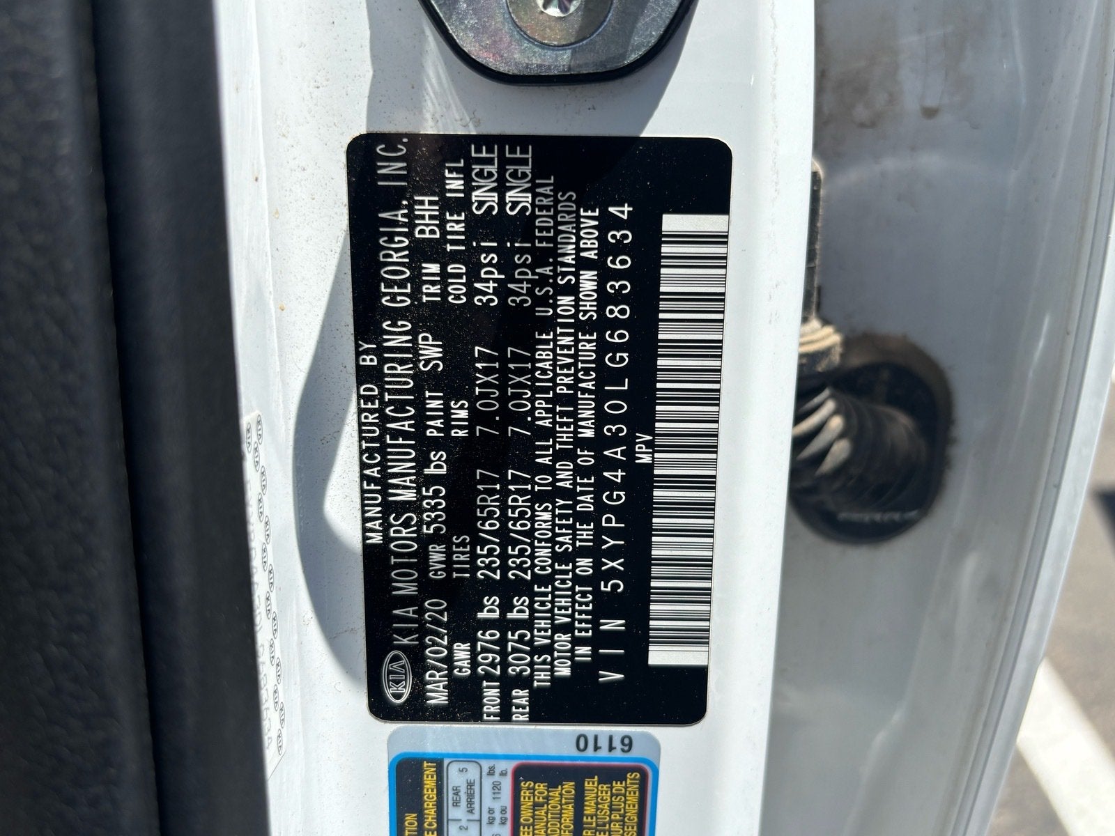 2020 Kia Sorento LX