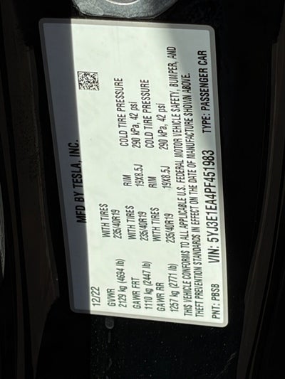 2023 Tesla Model 3 Base