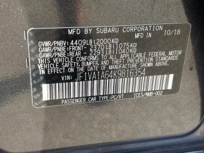 2019 Subaru WRX Base