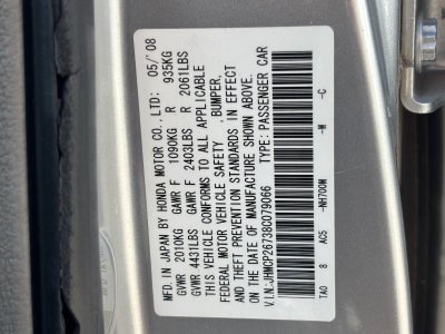 2008 Honda Accord Sdn EX