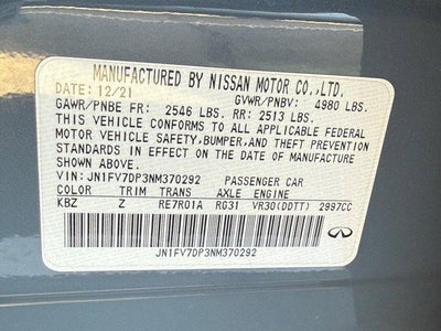 2022 INFINITI Q50 RED SPORT 400