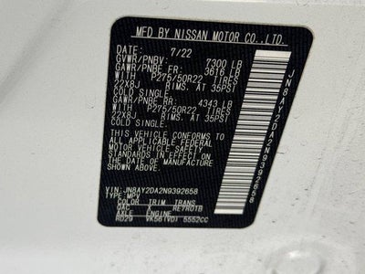 2022 Nissan Armada Platinum