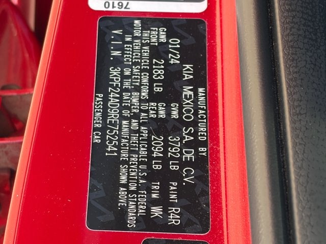 2024 Kia Forte LXS