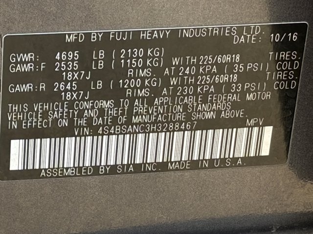 2017 Subaru Outback Limited