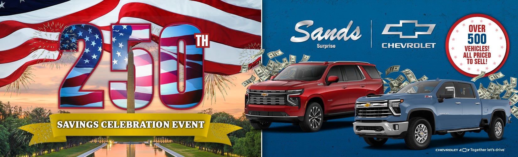 250th savings celebration event