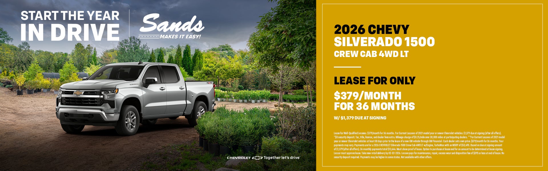 2026 Chevrolet Silverado 1500 Lease Special